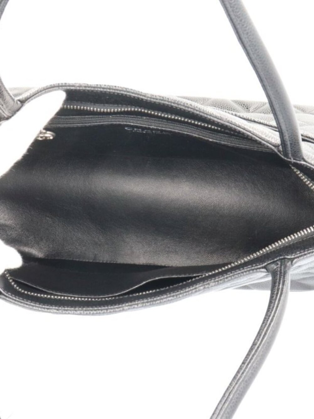 Chanel Medallion Tote Caviar Leather Handbag Black - Picture 5 of 9